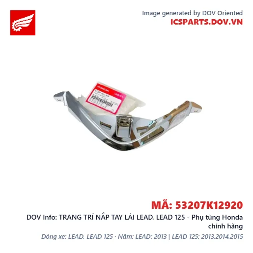 TRANG TRÍ NẮP TAY LÁI LEAD, LEAD 125 - Phụ tùng Honda chính hãng