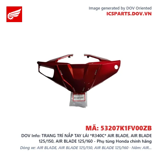 TRANG TRÍ NẮP TAY LÁI *R340C* AIR BLADE, AIR BLADE 125/150, AIR BLADE 125/160 - Phụ tùng Honda chính hãng