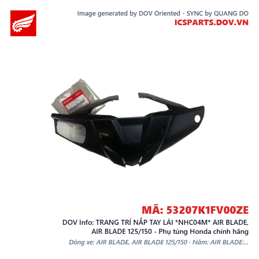 TRANG TRÍ NẮP TAY LÁI *NHC04M* AIR BLADE, AIR BLADE 125/150 - Phụ tùng Honda chính hãng