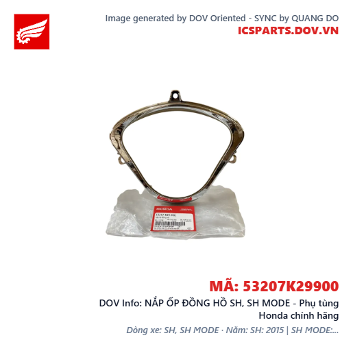 NẮP ỐP ĐỒNG HỒ SH, SH MODE - Phụ tùng Honda chính hãng