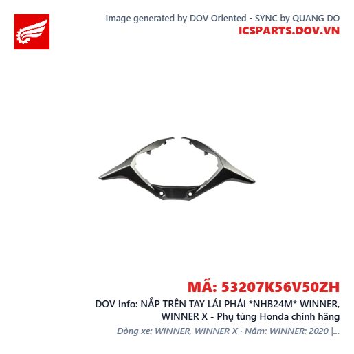 NẮP TRÊN TAY LÁI PHẢI *NHB24M* WINNER, WINNER X - Phụ tùng Honda chính hãng