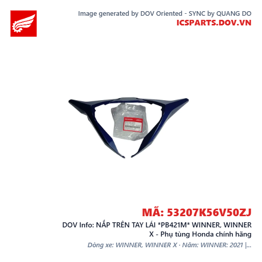 NẮP TRÊN TAY LÁI *PB421M* WINNER, WINNER X - Phụ tùng Honda chính hãng
