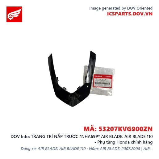 TRANG TRÍ NẮP TRƯỚC *NHA69P* AIR BLADE, AIR BLADE 110 - Phụ tùng Honda chính hãng