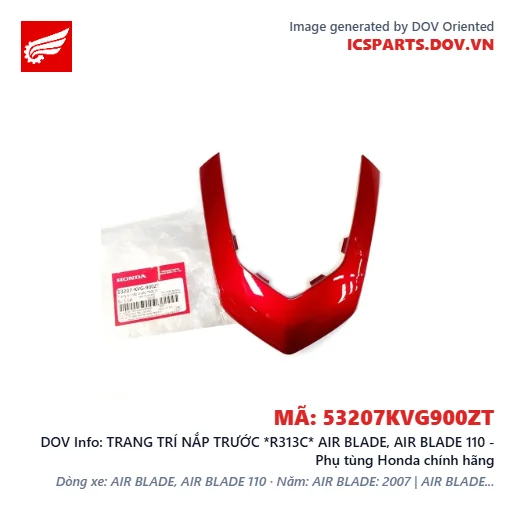 TRANG TRÍ NẮP TRƯỚC *R313C* AIR BLADE, AIR BLADE 110 - Phụ tùng Honda chính hãng