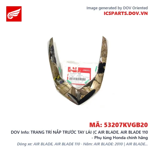 TRANG TRÍ NẮP TRƯỚC TAY LÁI (C AIR BLADE, AIR BLADE 110 - Phụ tùng Honda chính hãng