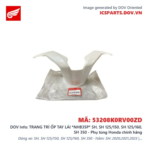 TRANG TRÍ ỐP TAY LÁI *NHB35P* SH, SH 125/150, SH 125/160, SH 350 - Phụ tùng Honda chính hãng