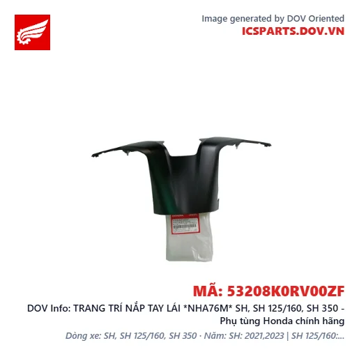 TRANG TRÍ NẮP TAY LÁI *NHA76M* SH, SH 125/160, SH 350 - Phụ tùng Honda chính hãng