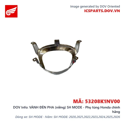 VÀNH ĐÈN PHA (niềng) SH MODE - Phụ tùng Honda chính hãng