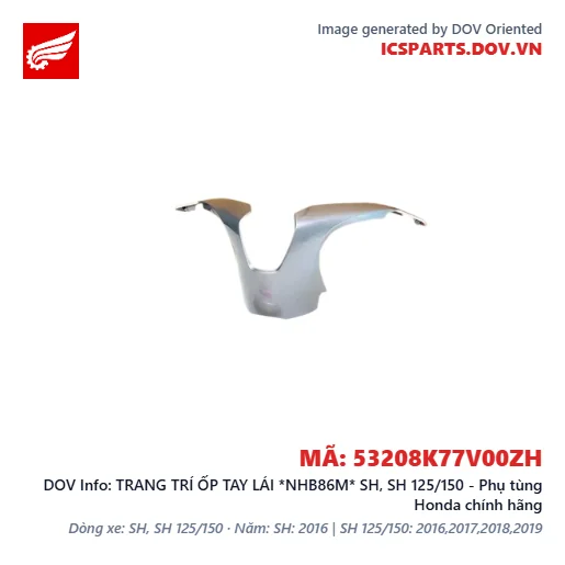 TRANG TRÍ ỐP TAY LÁI *NHB86M* SH, SH 125/150 - Phụ tùng Honda chính hãng