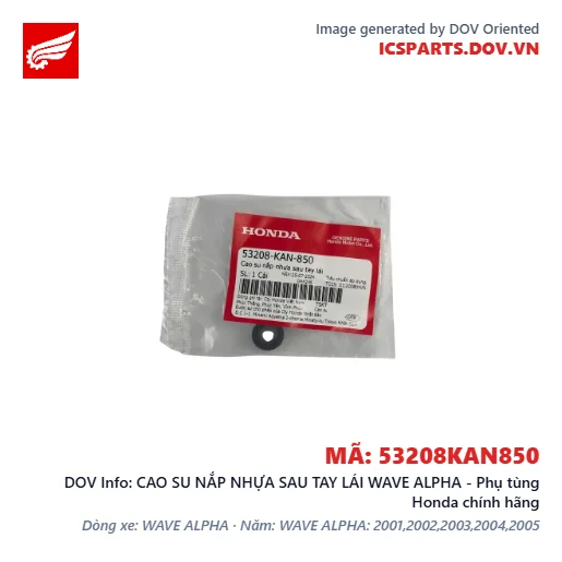 CAO SU NẮP NHỰA SAU TAY LÁI WAVE ALPHA - Phụ tùng Honda chính hãng