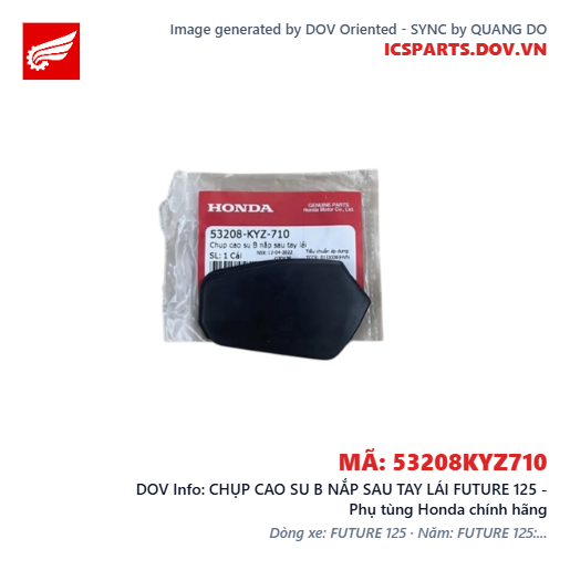 CHỤP CAO SU B NẮP SAU TAY LÁI FUTURE 125 - Phụ tùng Honda chính hãng
