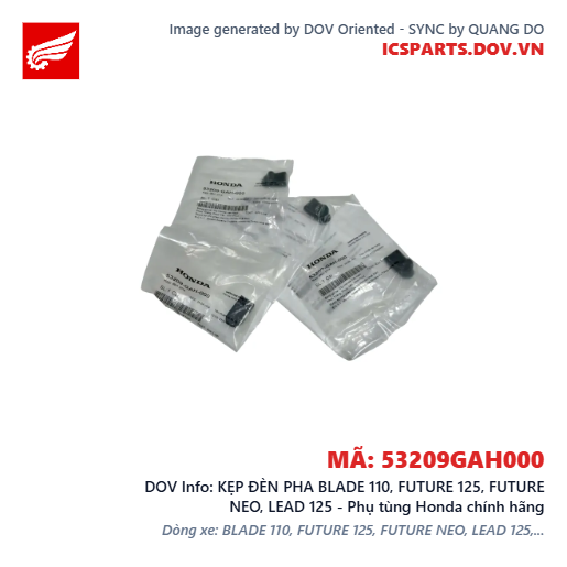 KẸP ĐÈN PHA BLADE 110, FUTURE 125, FUTURE NEO, LEAD 125 - Phụ tùng Honda chính hãng