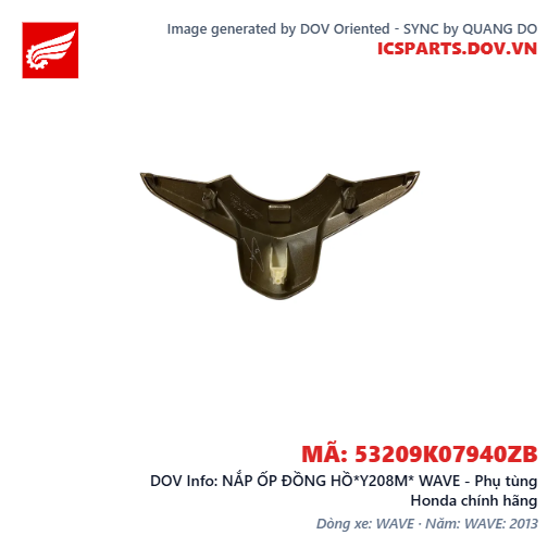 NẮP ỐP ĐỒNG HỒ*Y208M* WAVE - Phụ tùng Honda chính hãng