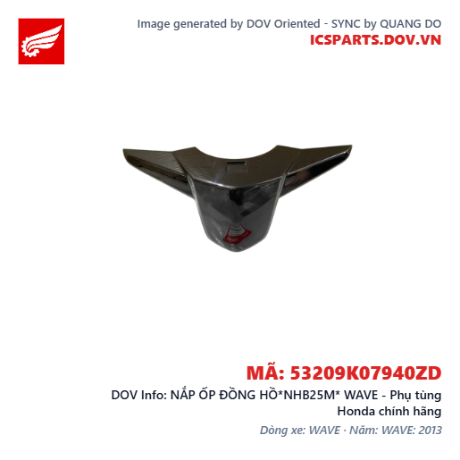 NẮP ỐP ĐỒNG HỒ*NHB25M* WAVE - Phụ tùng Honda chính hãng