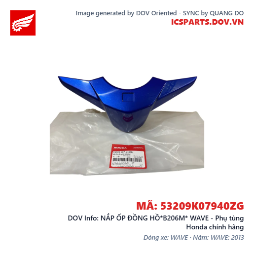 NẮP ỐP ĐỒNG HỒ*B206M* WAVE - Phụ tùng Honda chính hãng