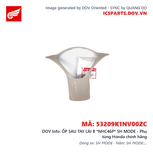ỐP SAU TAY LÁI B *NHC46P* SH MODE - Phụ tùng Honda chính hãng