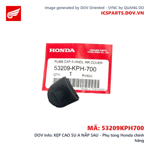 KẸP CAO SU A NẮP SAU - Phụ tùng Honda chính hãng