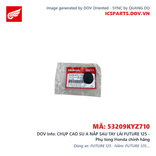 CHỤP CAO SU A NẮP SAU TAY LÁI FUTURE 125 - Phụ tùng Honda chính hãng