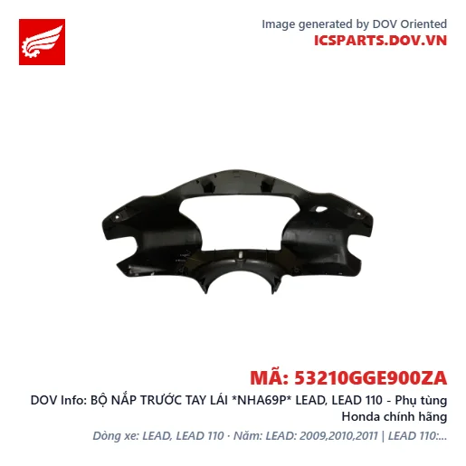 BỘ NẮP TRƯỚC TAY LÁI *NHA69P* LEAD, LEAD 110 - Phụ tùng Honda chính hãng