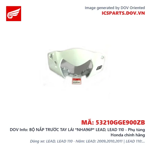 BỘ NẮP TRƯỚC TAY LÁI *NHA96P* LEAD, LEAD 110 - Phụ tùng Honda chính hãng