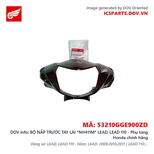BỘ NẮP TRƯỚC TAY LÁI *NH411M* LEAD, LEAD 110 - Phụ tùng Honda chính hãng
