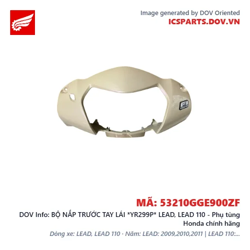 BỘ NẮP TRƯỚC TAY LÁI *YR299P* LEAD, LEAD 110 - Phụ tùng Honda chính hãng