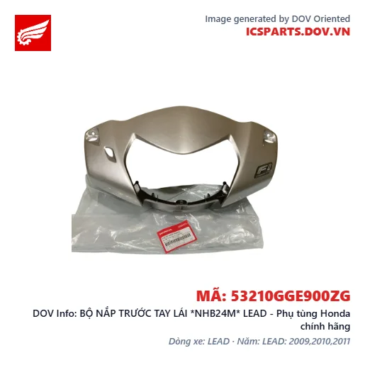 BỘ NẮP TRƯỚC TAY LÁI *NHB24M* LEAD - Phụ tùng Honda chính hãng