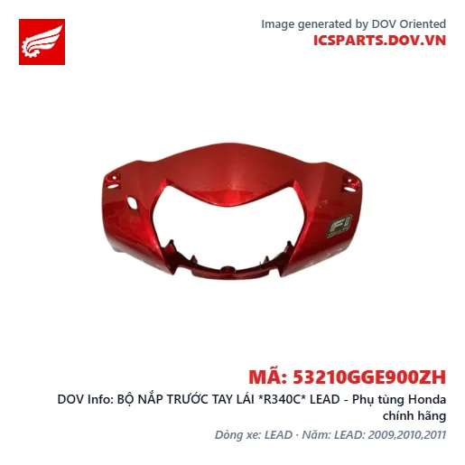 BỘ NẮP TRƯỚC TAY LÁI *R340C* LEAD - Phụ tùng Honda chính hãng