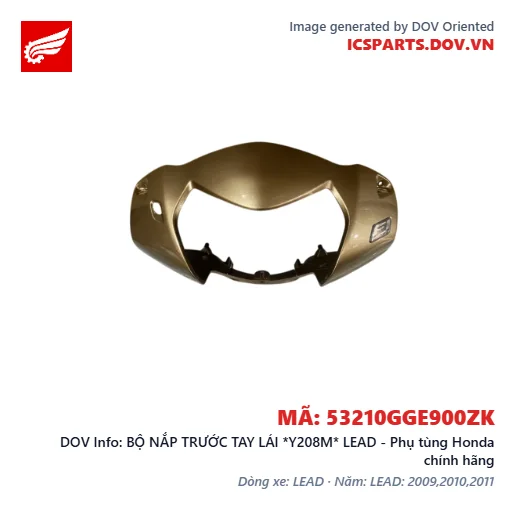 BỘ NẮP TRƯỚC TAY LÁI *Y208M* LEAD - Phụ tùng Honda chính hãng
