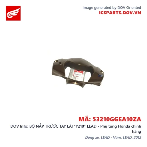 BỘ NẮP TRƯỚC TAY LÁI *Y218* LEAD - Phụ tùng Honda chính hãng