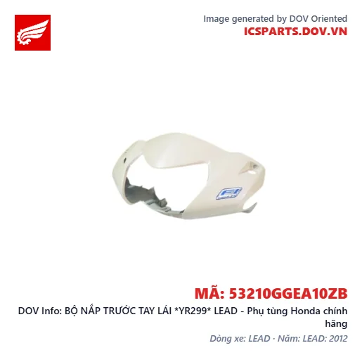 BỘ NẮP TRƯỚC TAY LÁI *YR299* LEAD - Phụ tùng Honda chính hãng
