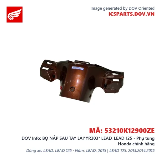 BỘ NẮP SAU TAY LÁI*YR303* LEAD, LEAD 125 - Phụ tùng Honda chính hãng