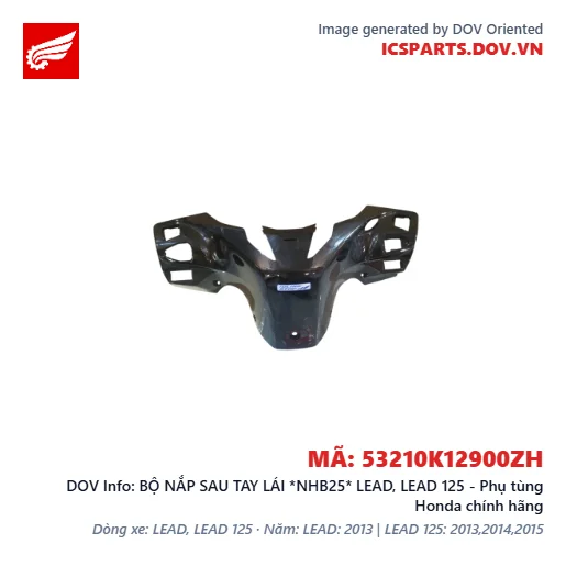 BỘ NẮP SAU TAY LÁI *NHB25* LEAD, LEAD 125 - Phụ tùng Honda chính hãng