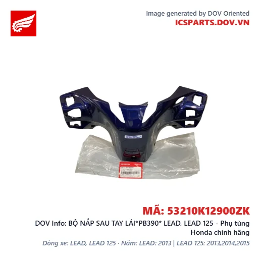 BỘ NẮP SAU TAY LÁI*PB390* LEAD, LEAD 125 - Phụ tùng Honda chính hãng