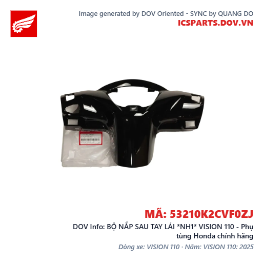 BỘ NẮP SAU TAY LÁI *NH1* VISION 110 - Phụ tùng Honda chính hãng