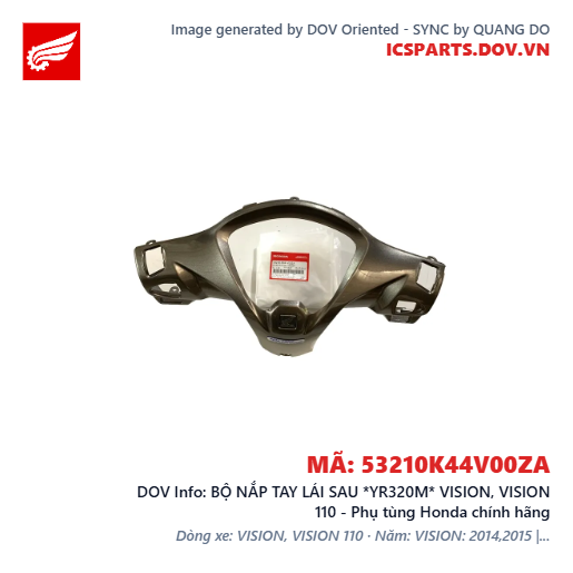 BỘ NẮP TAY LÁI SAU *YR320M* VISION, VISION 110 - Phụ tùng Honda chính hãng