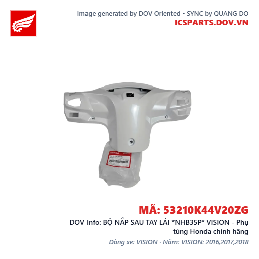 BỘ NẮP SAU TAY LÁI *NHB35P* VISION - Phụ tùng Honda chính hãng