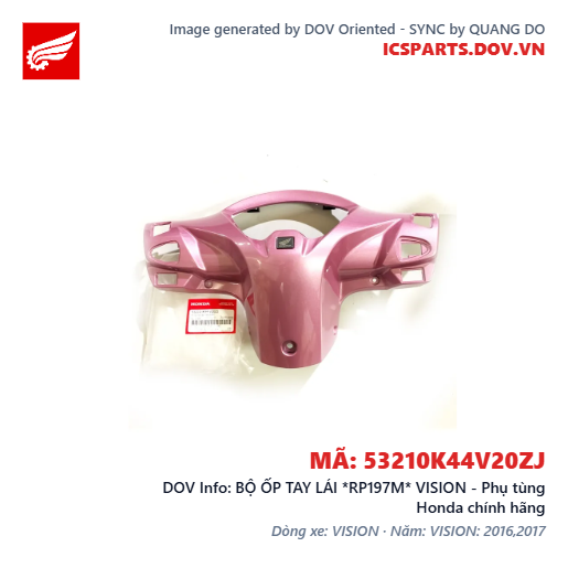 BỘ ỐP TAY LÁI *RP197M* VISION - Phụ tùng Honda chính hãng