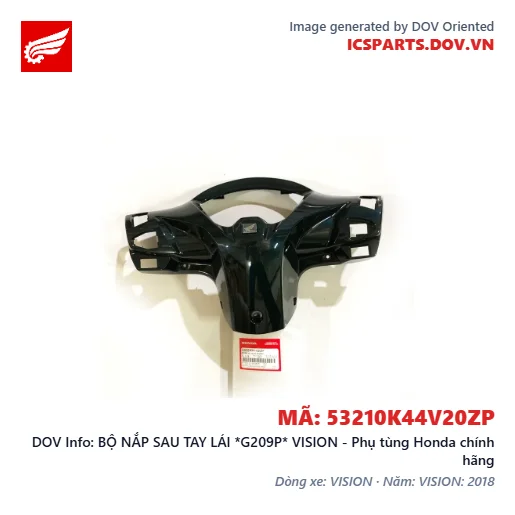 BỘ NẮP SAU TAY LÁI *G209P* VISION - Phụ tùng Honda chính hãng