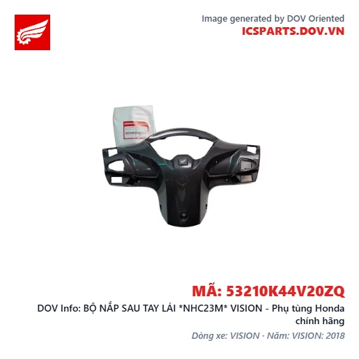 BỘ NẮP SAU TAY LÁI *NHC23M* VISION - Phụ tùng Honda chính hãng