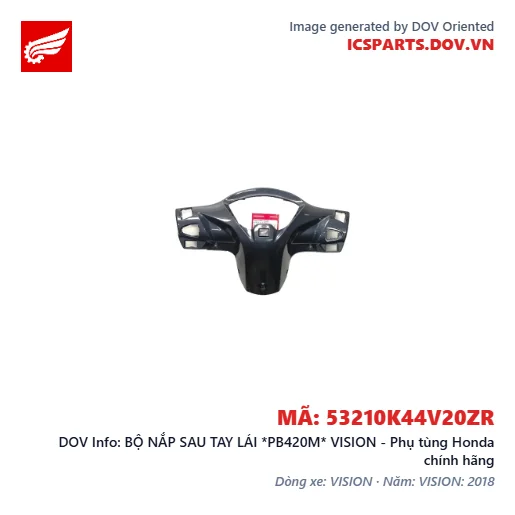 BỘ NẮP SAU TAY LÁI *PB420M* VISION - Phụ tùng Honda chính hãng