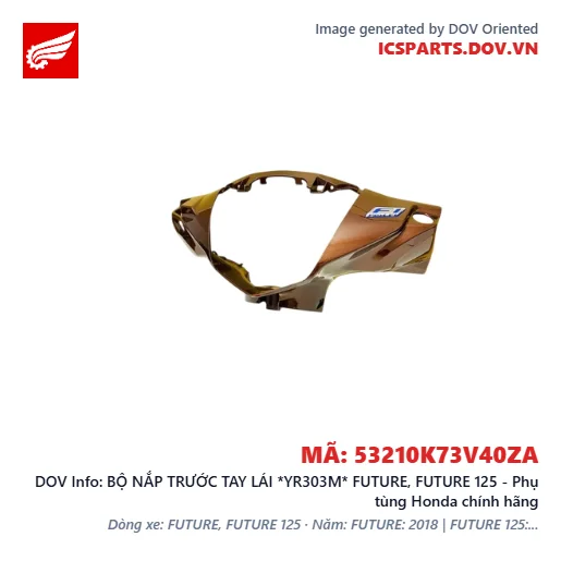 BỘ NẮP TRƯỚC TAY LÁI *YR303M* FUTURE, FUTURE 125 - Phụ tùng Honda chính hãng