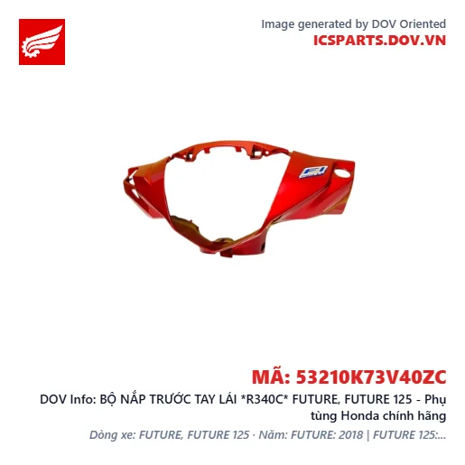 BỘ NẮP TRƯỚC TAY LÁI *R340C* FUTURE, FUTURE 125 - Phụ tùng Honda chính hãng