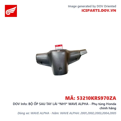 BỘ ỐP SAU TAY LÁI *NH1* WAVE ALPHA - Phụ tùng Honda chính hãng