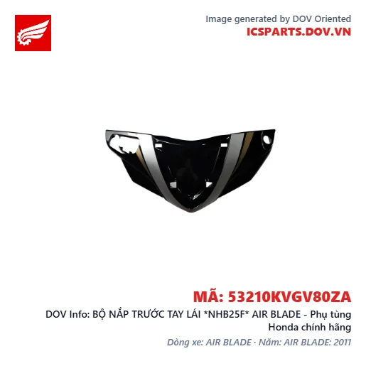 BỘ NẮP TRƯỚC TAY LÁI *NHB25F* AIR BLADE - Phụ tùng Honda chính hãng