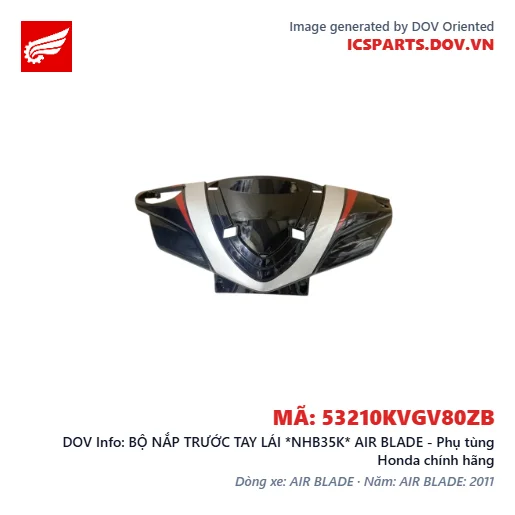 BỘ NẮP TRƯỚC TAY LÁI *NHB35K* AIR BLADE - Phụ tùng Honda chính hãng