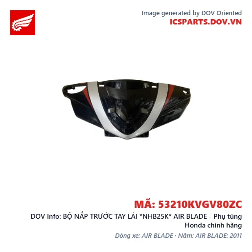 BỘ NẮP TRƯỚC TAY LÁI *NHB25K* AIR BLADE - Phụ tùng Honda chính hãng