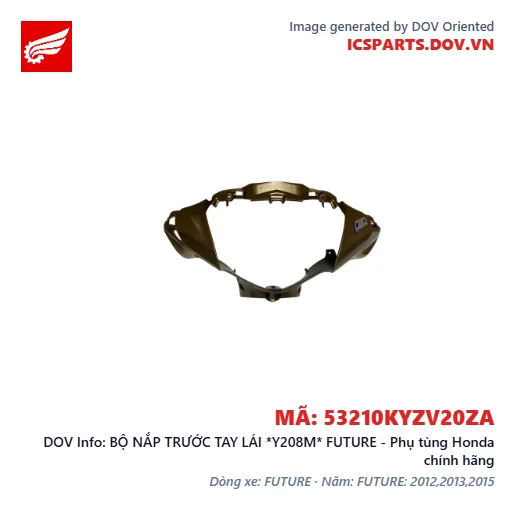 BỘ NẮP TRƯỚC TAY LÁI *Y208M* FUTURE - Phụ tùng Honda chính hãng