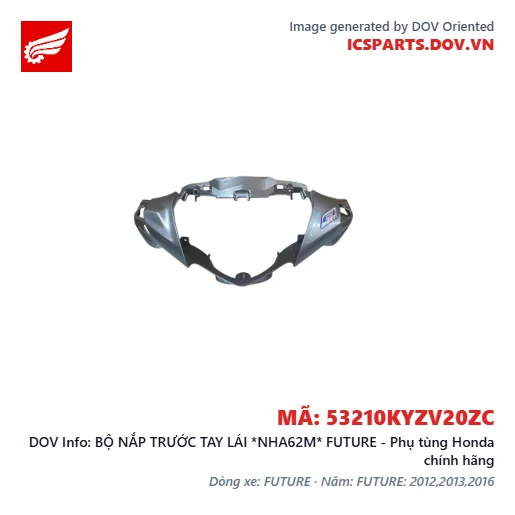 BỘ NẮP TRƯỚC TAY LÁI *NHA62M* FUTURE - Phụ tùng Honda chính hãng