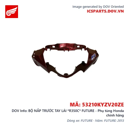 BỘ NẮP TRƯỚC TAY LÁI *R350C* FUTURE - Phụ tùng Honda chính hãng